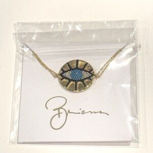 Turquoise Eye Pendant Gold Bracelet
